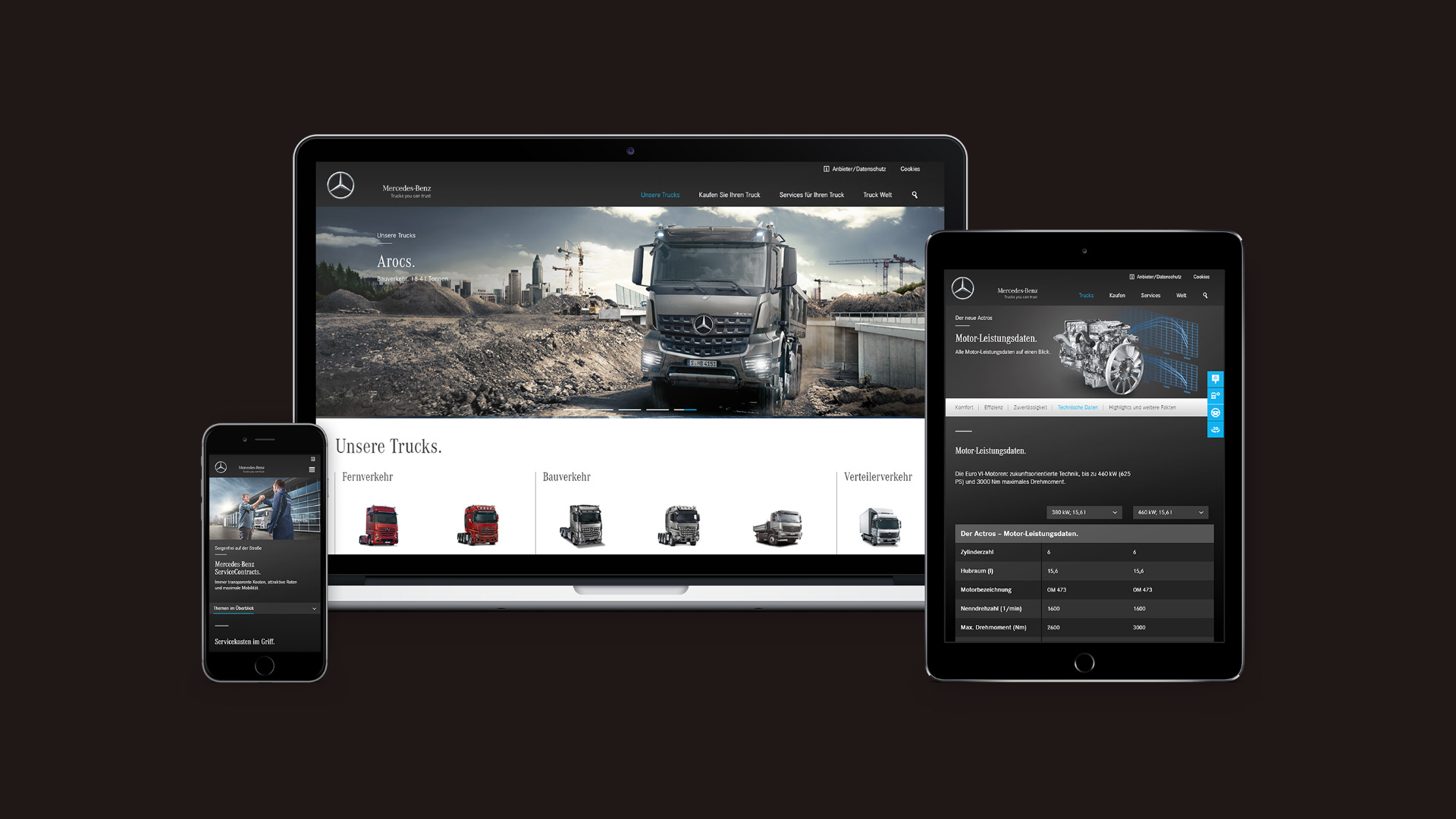 Code Red. Mercedes-Benz Trucks Online Mockup